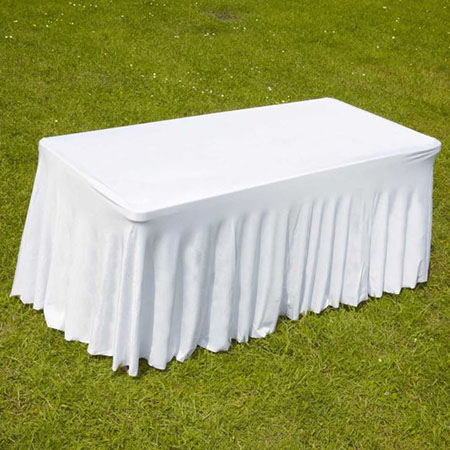 nappe elastique pour table 162cm blanche