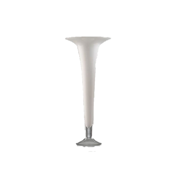 vase trompette blanc